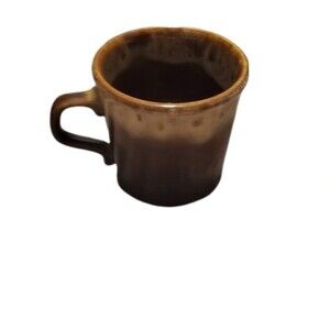 Vintage Glazed Brown Dipped Mid-century Taylor International Coffee Cup